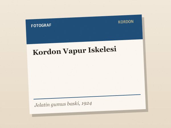 1924 tarihli Kordon vapur iskelesi jelatin gümüş fotoğraf baskısı